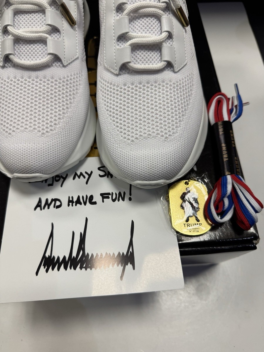DONALD J. TRUMP 2024 White POTUS 45 Sneakers Shoes Size M9  display picture 1