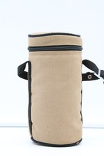 Lens Case Universal Camera Objektivk cher Beige Black With Zipper Hand Strap