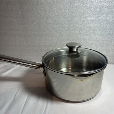 WOLFGANG PUCK Bistro Collection 3 Qt. Saucepan 18-10 Stainless Steel w/glass lid