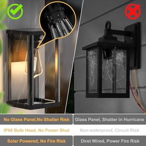 Solar Wall Lights Outdoor, Motion Sensor Porch Lights with