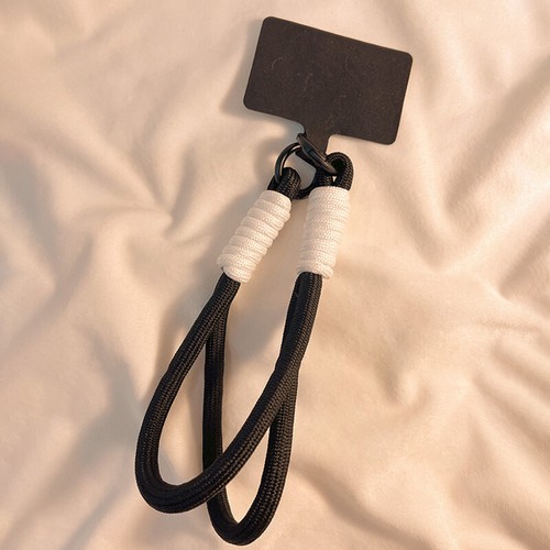 Phone Lanyard Solid Color Short Wrist Band Pendant Hanging Strap Rope W/Spacer - 第 9/18 張圖片