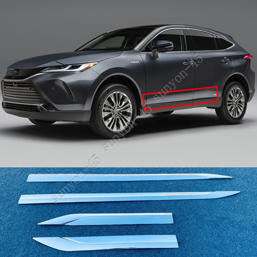 For Toyota Venza 20212022 ABS Chrome Car Body Door Side Molding Cover