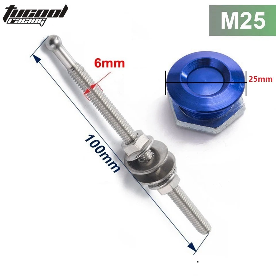 Pines de capó de botón bloqueables de bajo perfil de cierre rápido de aluminio para Honda Foto 2 de 4