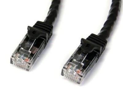 StarTech Cat6 1ft nahtlose ungeschirmt Patchkabel - schwarz