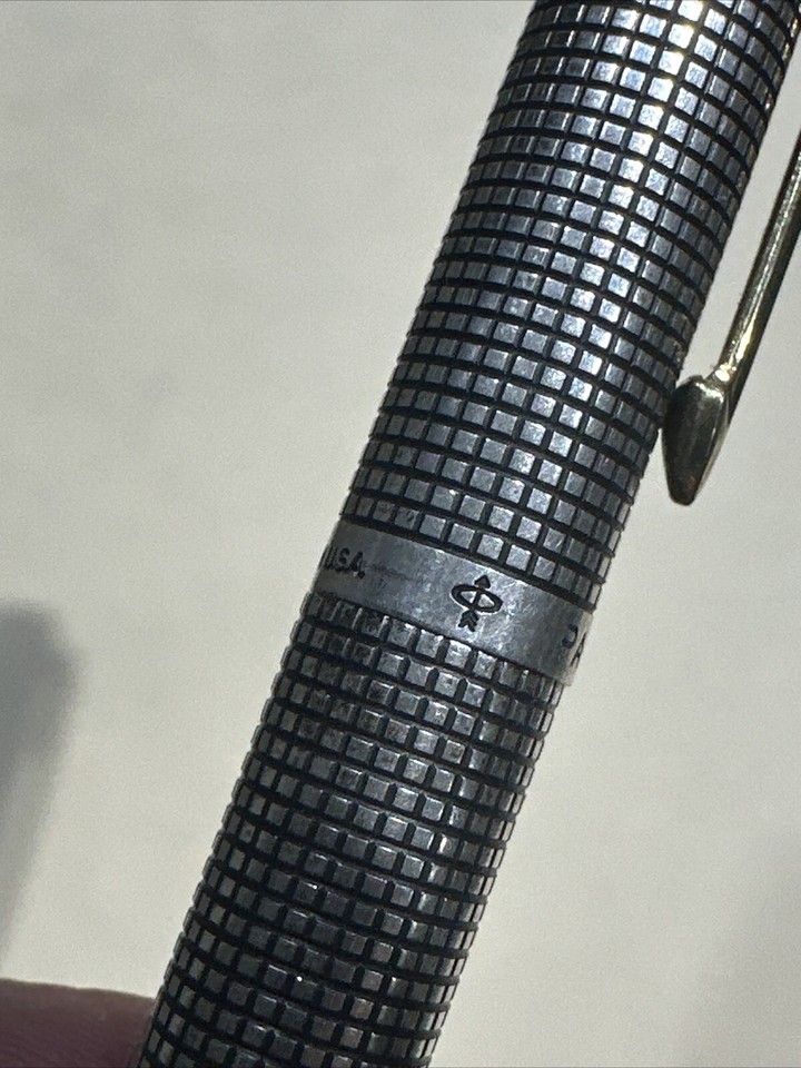 Parker 75 Old Flat Top sterling silver 925 fountain pen 14k Nib 65 ...