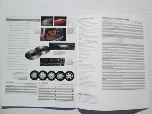 93 FORD TAURUS 1993 Sales Brochure Literature Booklet - Picture 4 of 5