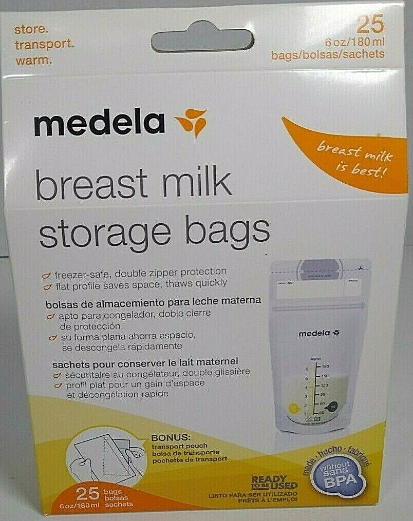 MEDELA Max 50 OFF 6 oz Breast Milk Storage Bags Pac Free. Count 25