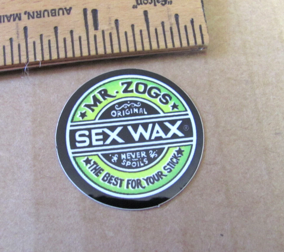 SEXWAX Vintage Sex Wax Mr Zog's Sticker Decal Surfboard Surfing 3cm Mini Green/Yellow
