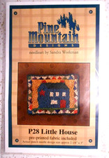 Punch Needle Kit w/Stamped Weavers Cloth Primitive LITTLE HOUSE Pine Mountain