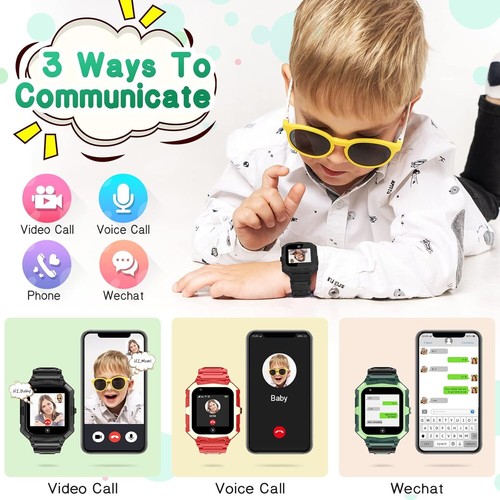 4G Kinder Smartwatch mit Telefonfunktion GPS SOS Videoanruf Kamera Armbanduhr - Zdjęcie 4 z 48