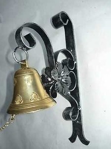 Campanello Da Porta In Ottone Anticato - Decorazione Vintage Per Casa O Negozi - Foto 4