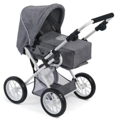Bayer Chic 2000 Kombi-Puppenwagen Leni Jeans grey TOP