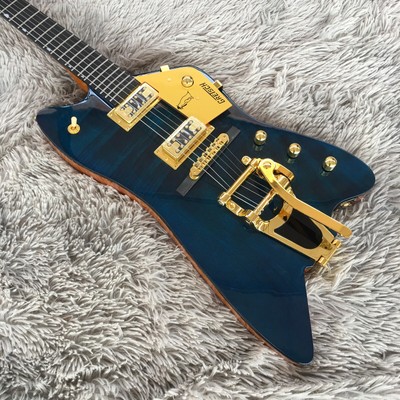 Thunderbird G6199 Electric Guitar 6 String HH Pickups Gold Parts Vibrato Bridge
