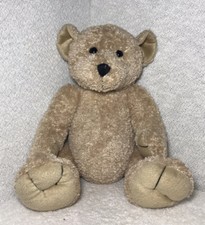Vintage Articulating 16  Plush Brown Teddy Bear Furry Bear Stuffed Animal
