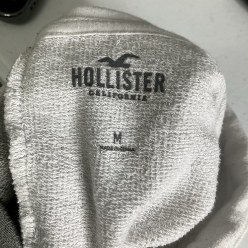 HOLLISTER Ladies Hoodie Sweatshirt Jacket Sz Medium Cropped Split color - Picture 7 of 11