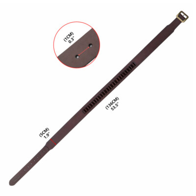 Ceinture Porte-cartouches En Cuir .44/.45 - Pour 25 Munitions, Réglable, Confortable