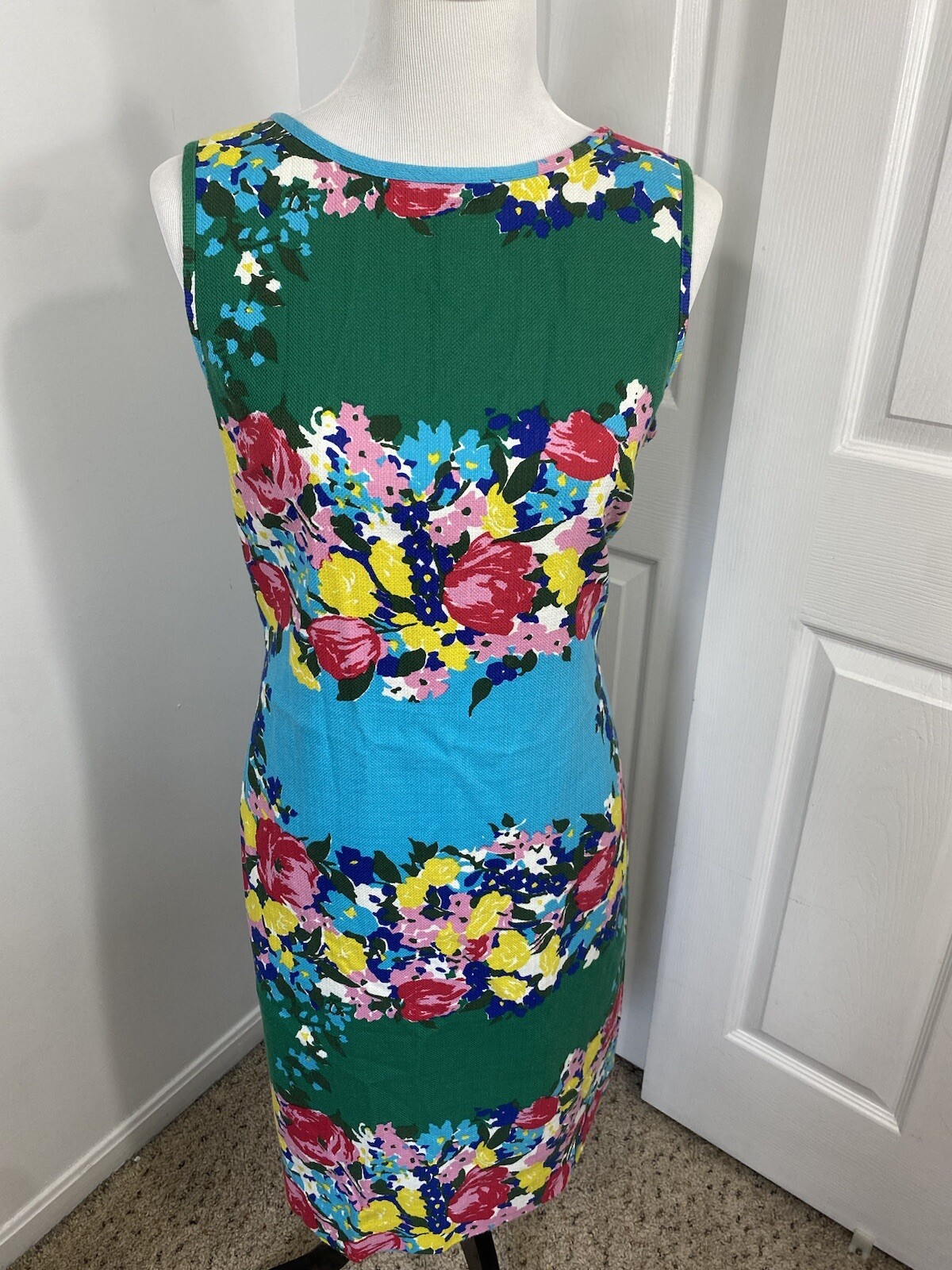 Talbots Floral 14 Dress Garden Artsy Bohemian Cottage Lined Spring