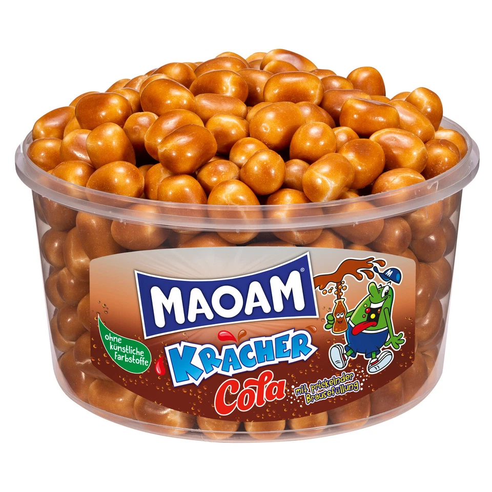 BONBONS Maoam Cola Kracher Caramelle Masticabili con Ripieno in Polvere Doccia 1200g