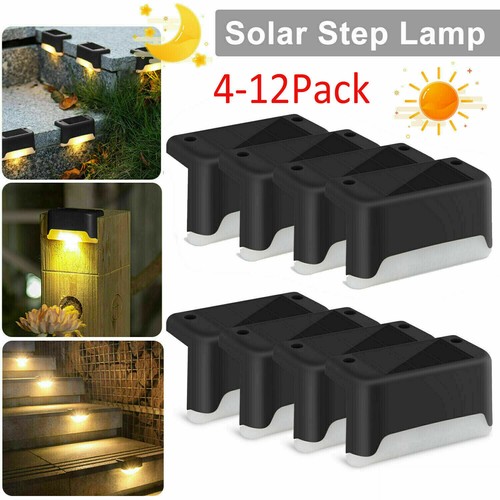 Outdoor Solar LED Deck Lights Garden Path Patio Pathway Stairs Step Fence Lamp - 第 1/12 張圖片