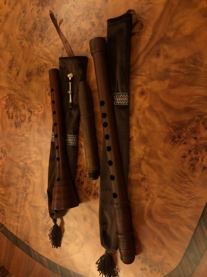 New.Handmade.Blue and Zurna, one cane for Zurna. As a gift: cases for them