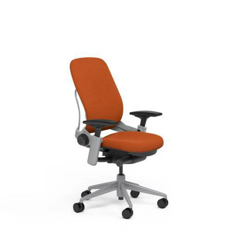 Steelcase Adjustable Leap Desk Chair Buzz2 Pumpkin Fabric Seat
