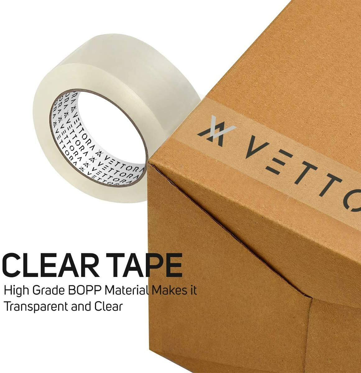 Heavy Duty Clear Packing Tape,Industrial Grade 2.7mil Thickness,2