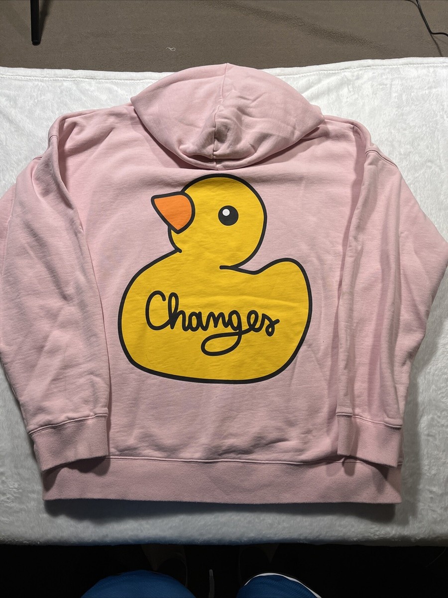 H&M Pullover Justin Bieber Hoodie Sweatshirt XL Pink Changes Duck