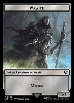 Wraith - Treasure 0007-0012 Double Sided Token Lord of the Rings MTG Near Mint