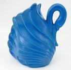 Royal Haeger Pottery Art Deco Blue Swan Planter Vase Figurine ~ Vintage