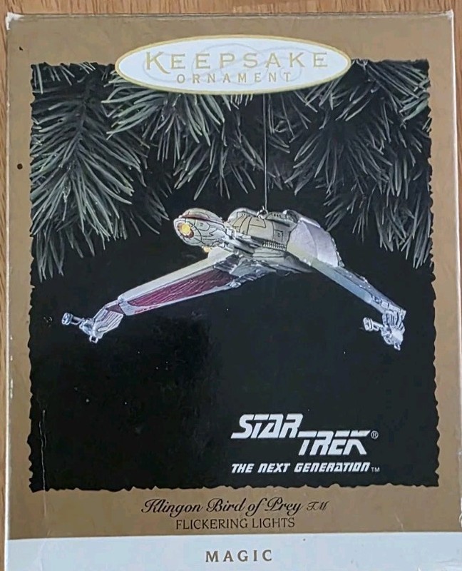 1994 Hallmark Keepsake Ornament Star Trek Next Generation, Klingon Bird of Prey