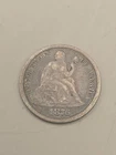 1876 Seated Liberty Silver Dime 10c
