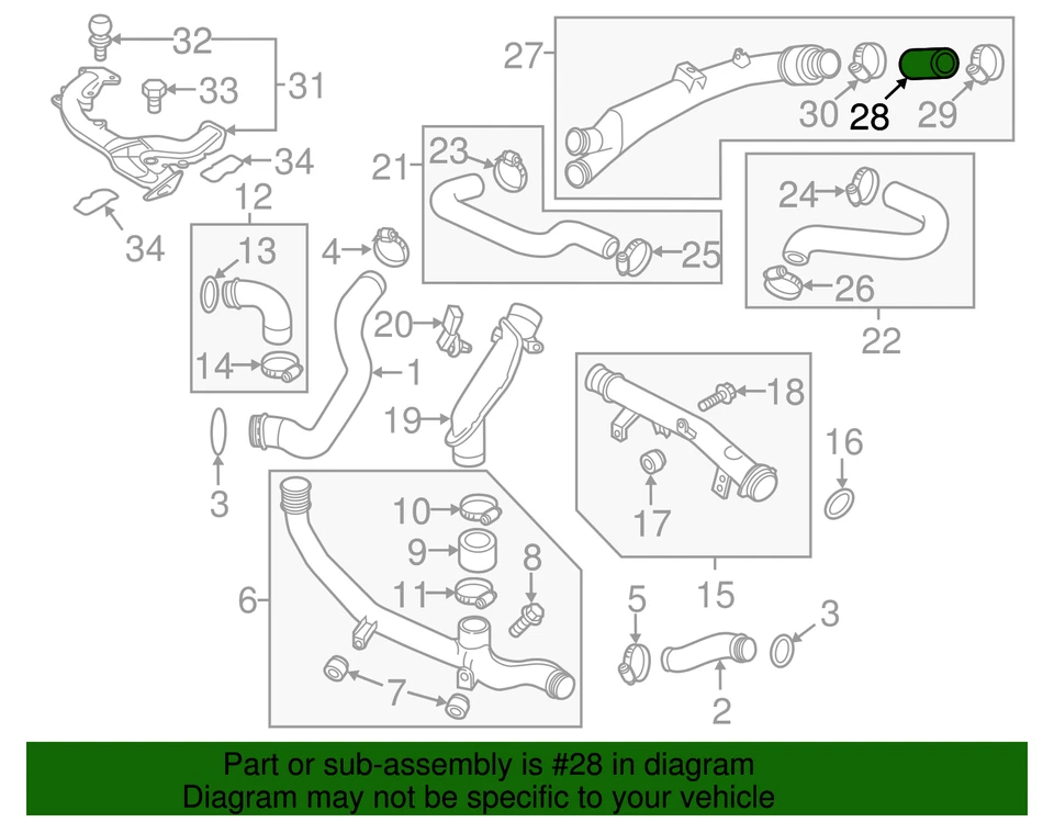 Manguera conector original Volkswagen 7P0-145-832-A Foto 2 de 3