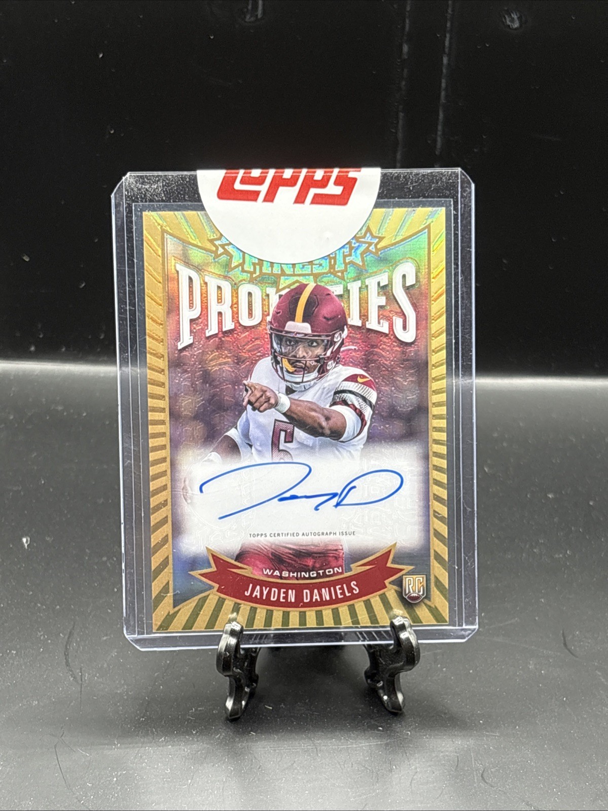2024 Topps Finest Jayden Daniels Rookie Prodigies Auto Autograph Refractor