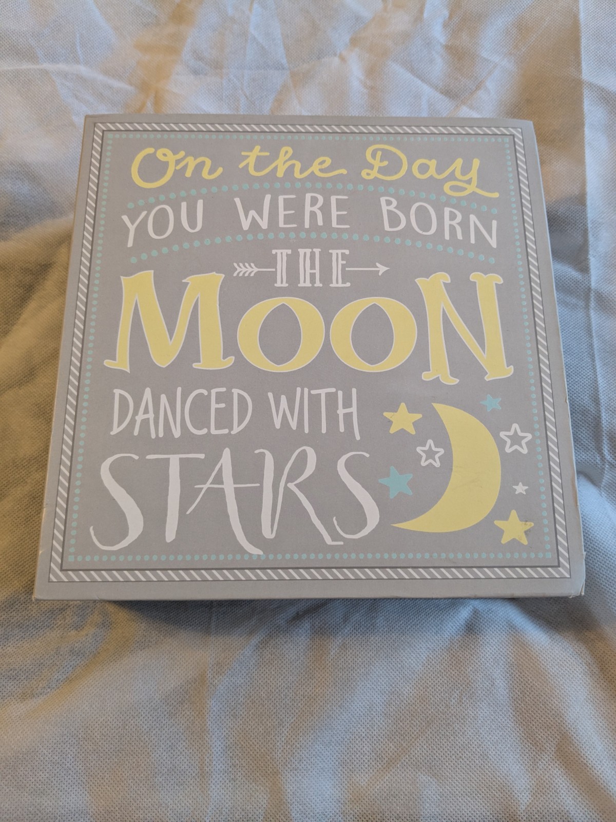 Baby Keepsake Box for Treasured Memories, Moon & Stars - Lightweight, Handcra...
