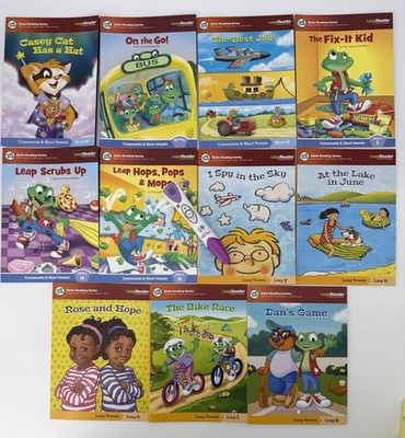 Leap Frog Leap Reader Pink Pen & 11 Books