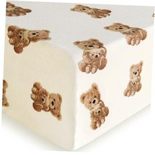 Crib Sheets for Baby, Muslin Fitted Crib Sheets Boys Girls - Toddler Bed Bear