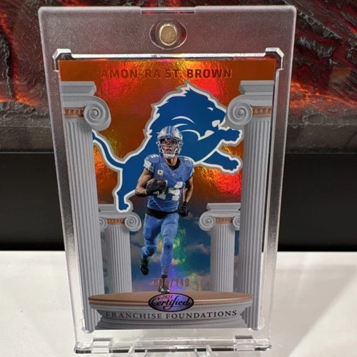 2025 Panini Certified Football Mirror Orange Amon-Ra St. Brown #FFO-ASB