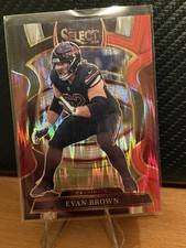 2025 Panini Select - Concourse Evan Brown #24 Black & Red Prizm