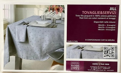 Tessitura Randi dal 1931 Tablecloth Custom Size Linen 100% Cotton