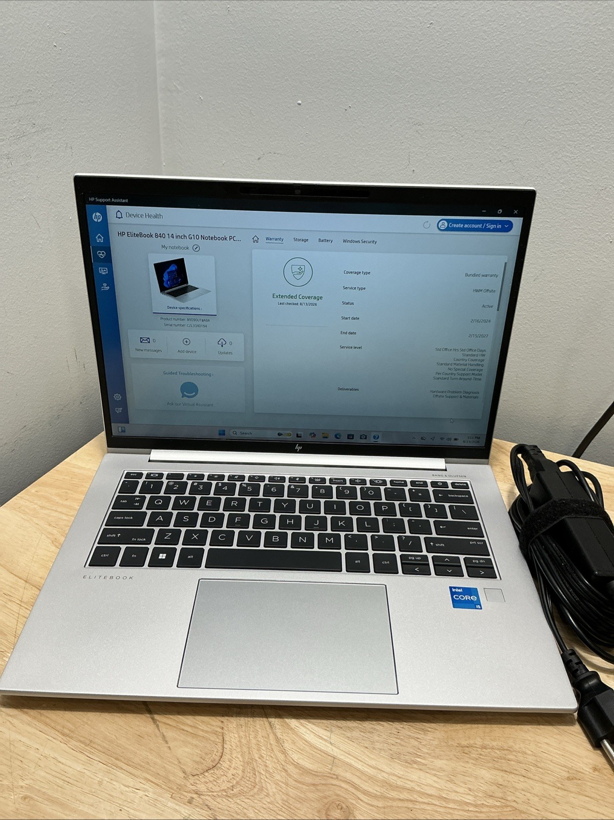 HP EliteBook 840 G10, 14-Inch Laptop, with Intel Core i7 13th Gen., 512 GB SSD (Solid State Drive), Windows 11 Pro