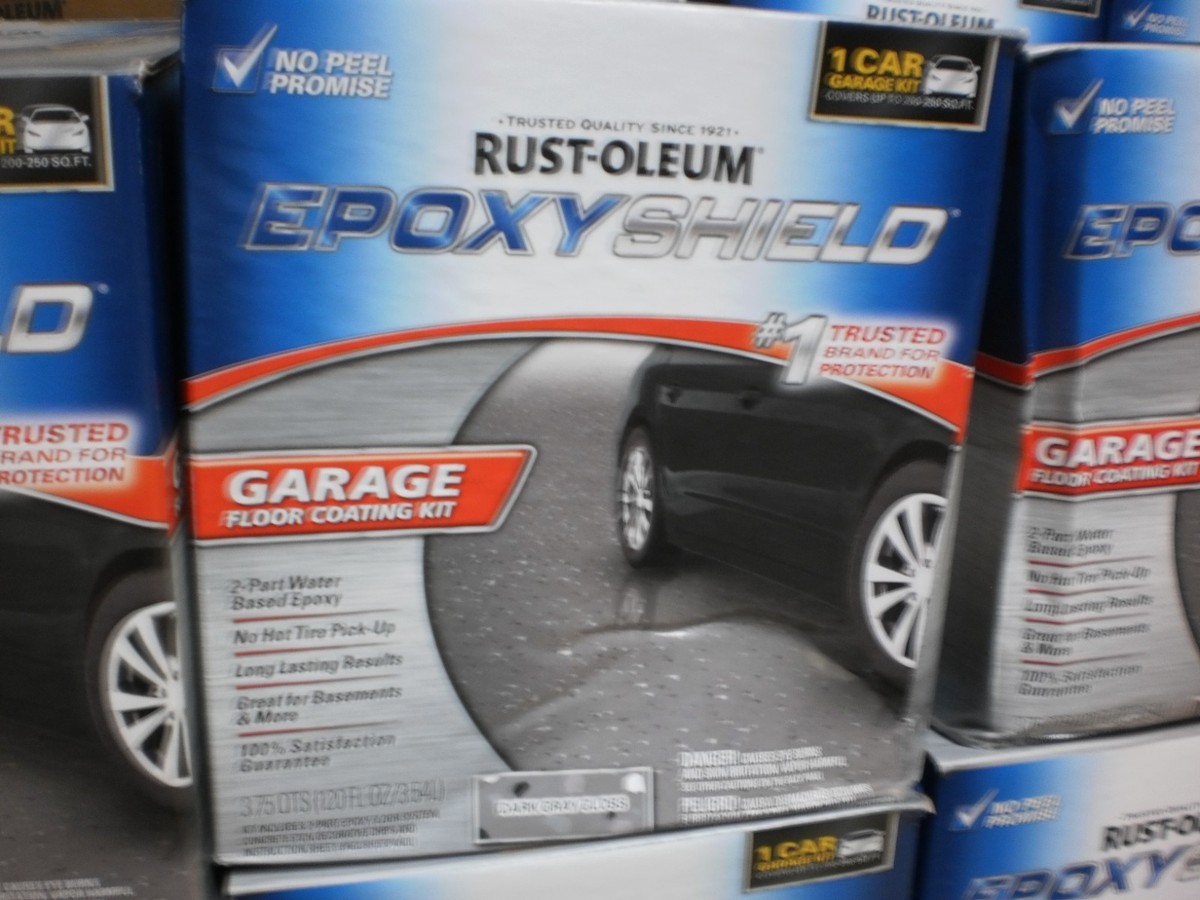 RUSTOLEUM 320165 WATER-BASED DARK-GRAY EPOXY GARAGE PAINT KITS