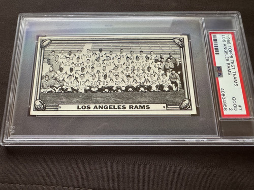 Los Angeles Rams #7 1968 Topps Test Teams card
