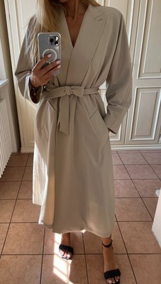 Max Mara Ottico Coat - Wool Gabardine, Light Grey/Ice Grey, Size 42 IT / 38 DE
