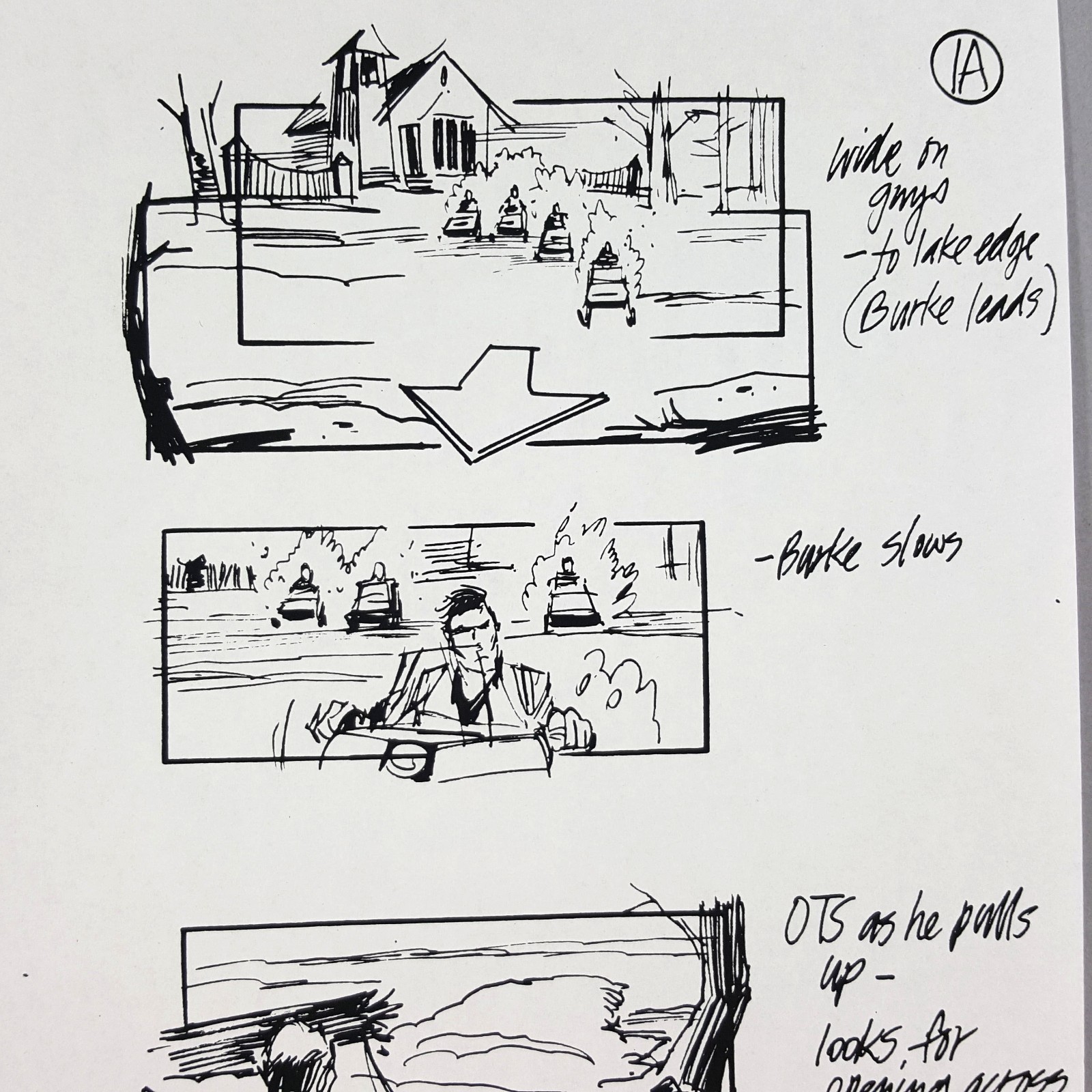 Image 4 of Die Hard 2 - Production Used Storyboard, Bruce Willis Snowmobile Chase, Prop 1A