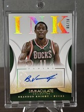 2013-14 Panini Immaculate Brandon Knight Ink Auto Gold /10 Bucks RARE