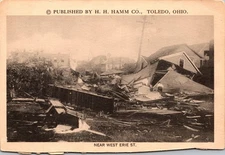 Toledo Ohio Lorain County Near West Erie St tornado damage