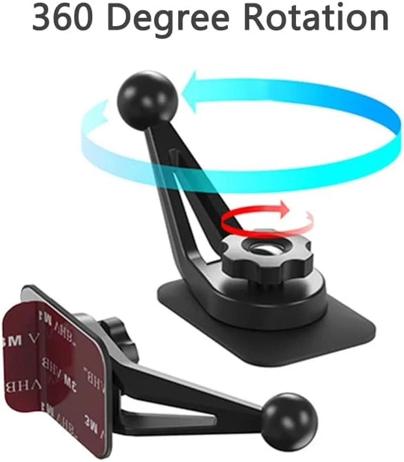 Paquete de 2 soportes de montaje adhesivos de bola de 17 mm para Garmin Nuvi GPS teléfono de automóvil carga inalámbrica Foto 2 de 3