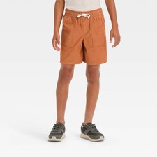 Cat  Jack Boys Pull-On Corduroy Shorts L 10/12 Brown Above Knee Adjust Waist