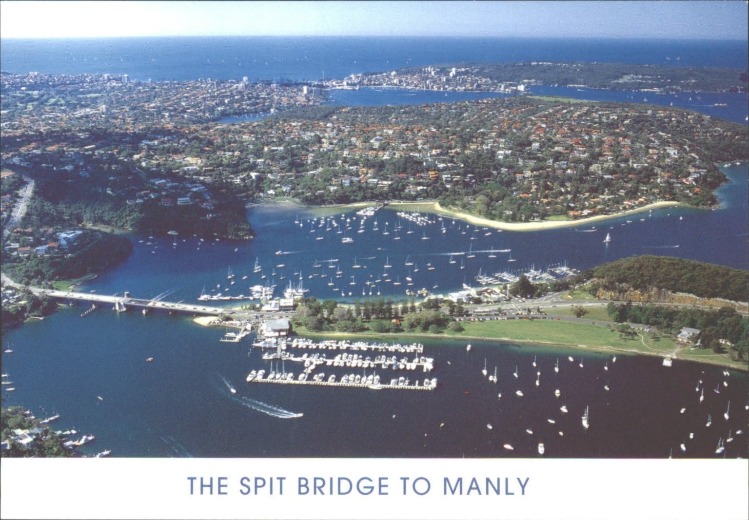 Sydney Middle Harbour Aerial Postcard The Spit Bridge Manly Australia