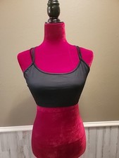 Fabletics Low Impact Seamless Strappy Bra Black No Tags- Small